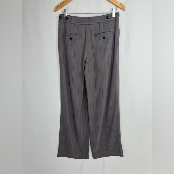 NEW / The Harlow Low-Slung Wide-Leg Pant in Pinstripe / B003 - Picture 7 of 9
